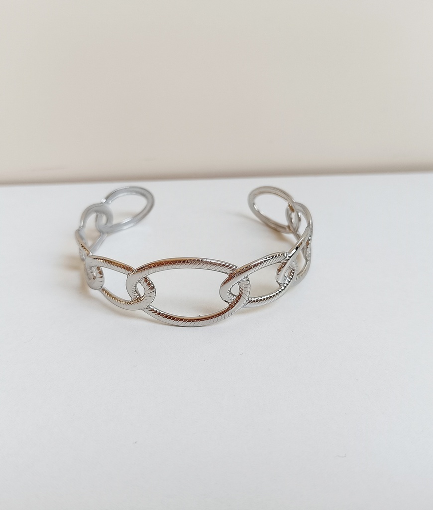 Brazalete Ovals (Plateado)