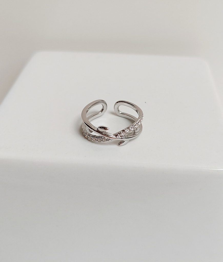 Anillo Laurel (Plateado)