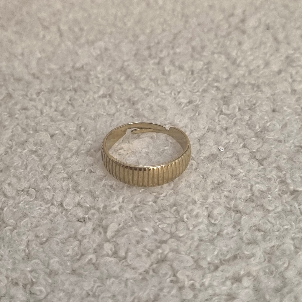 Anillo Básico Rectángulos Finos Dorado