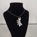 Collar Colgante Natura Relieve Plateado