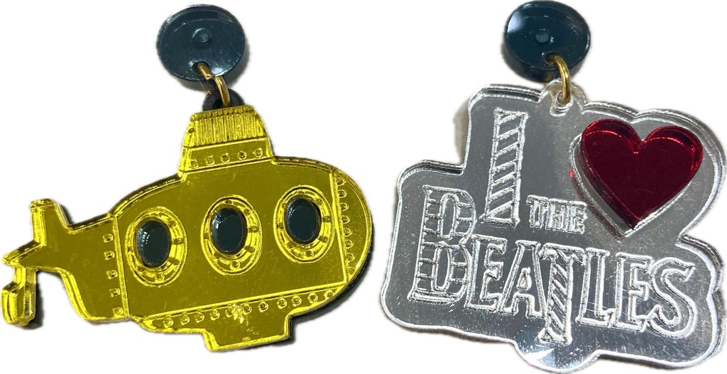 Pendientes Beatles Metacrilato