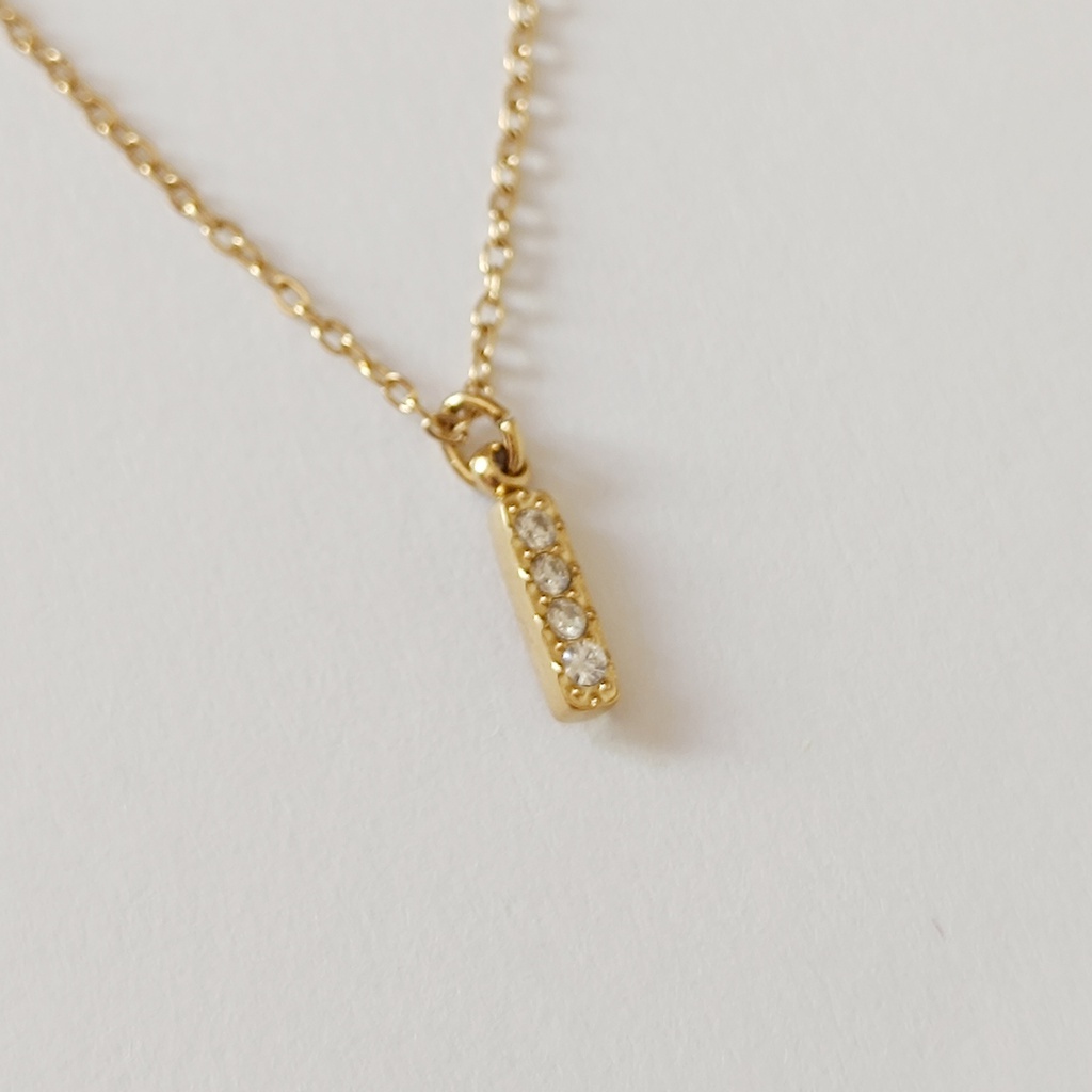 Collar Palito Circonitas Dorado