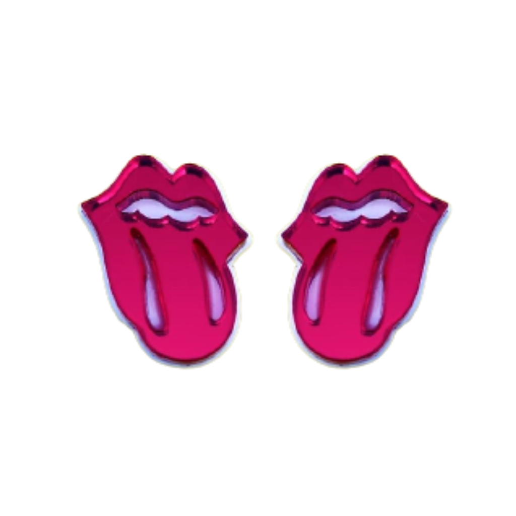 Pendientes Metacrilato Lengua Rolling Stones