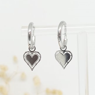 Arito Charm Corazón Bolitas Plateado