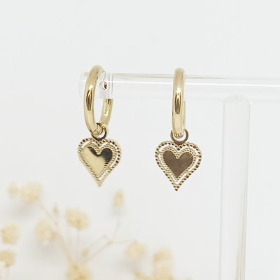 Arito Charm Corazón Troquel Dorado