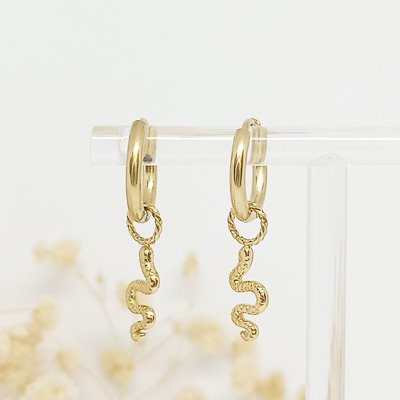 Arito Charm Extraíble Serpiente 3D Dorado