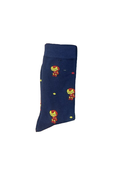 Calcetines Superhéroe Fondo Azul