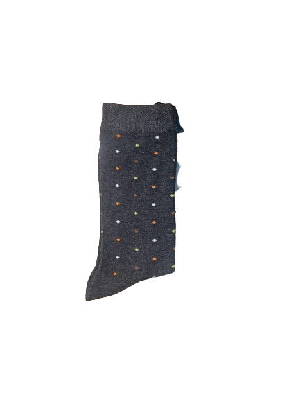 Calcetines Puntos Colores Fondo Gris