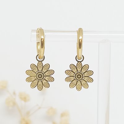Arito Charm Extraíble Flor Dorado