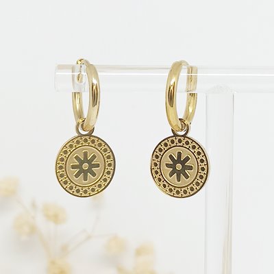 Arito Charm Extraíble Medalla Flor Dorado