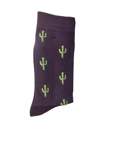 Calcetines Cactus Fondo Morado