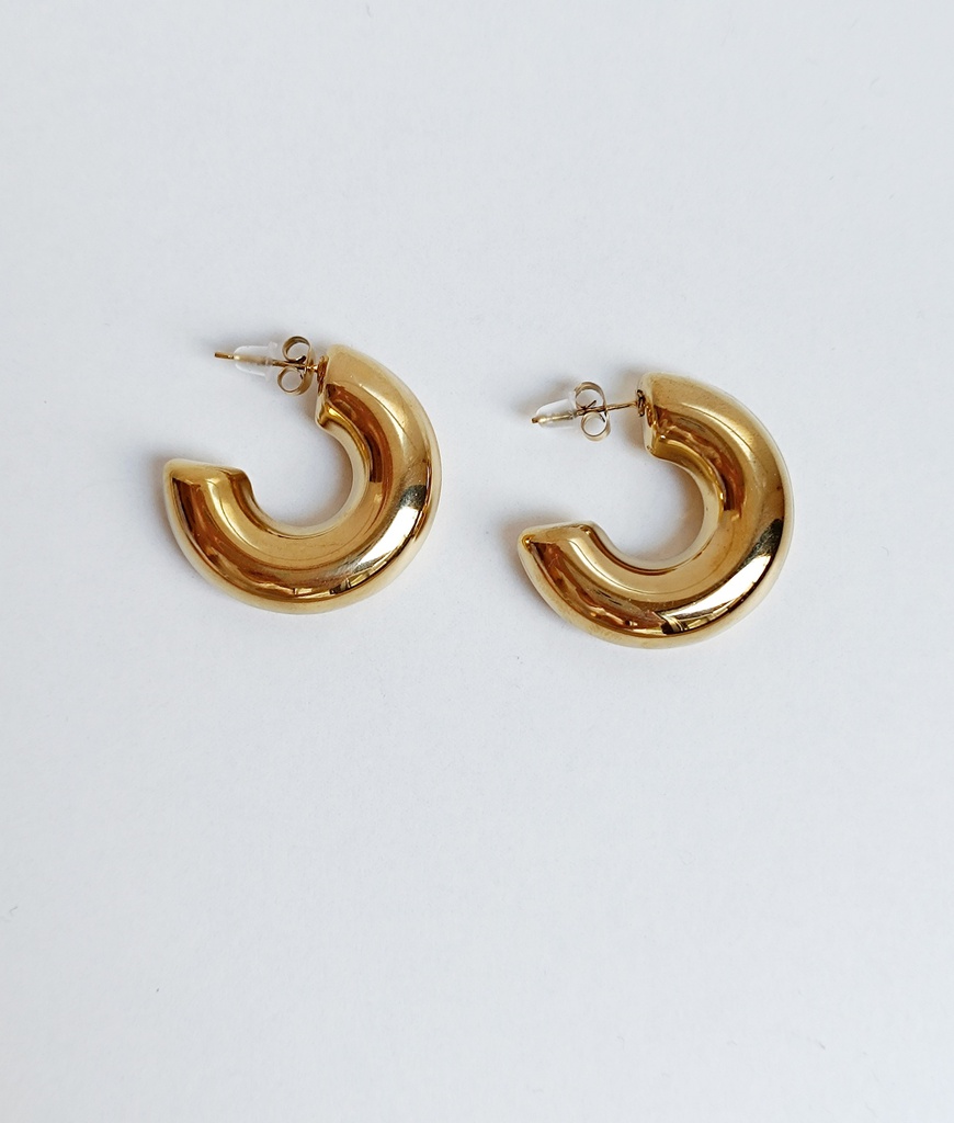 Pendientes Aro Semi Bold Dorado