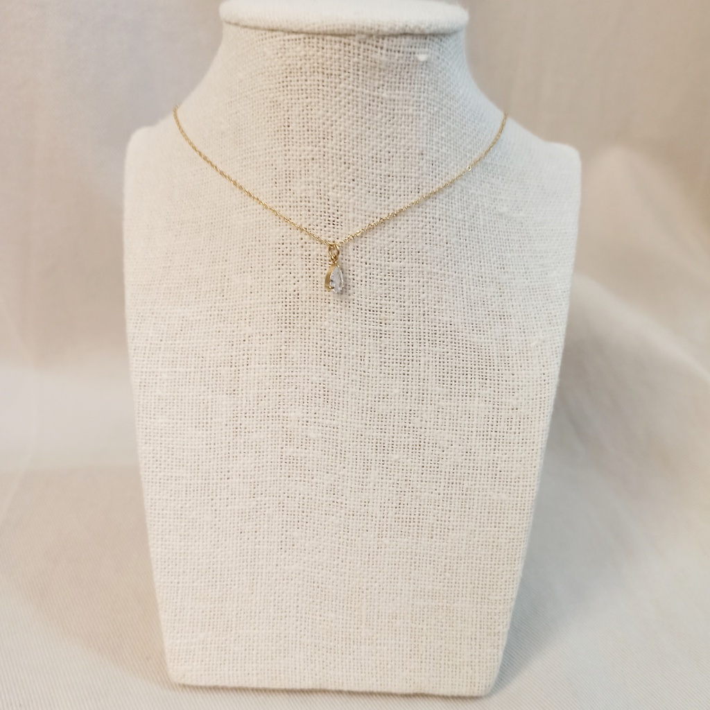 Collar Gota Brillante Dorado