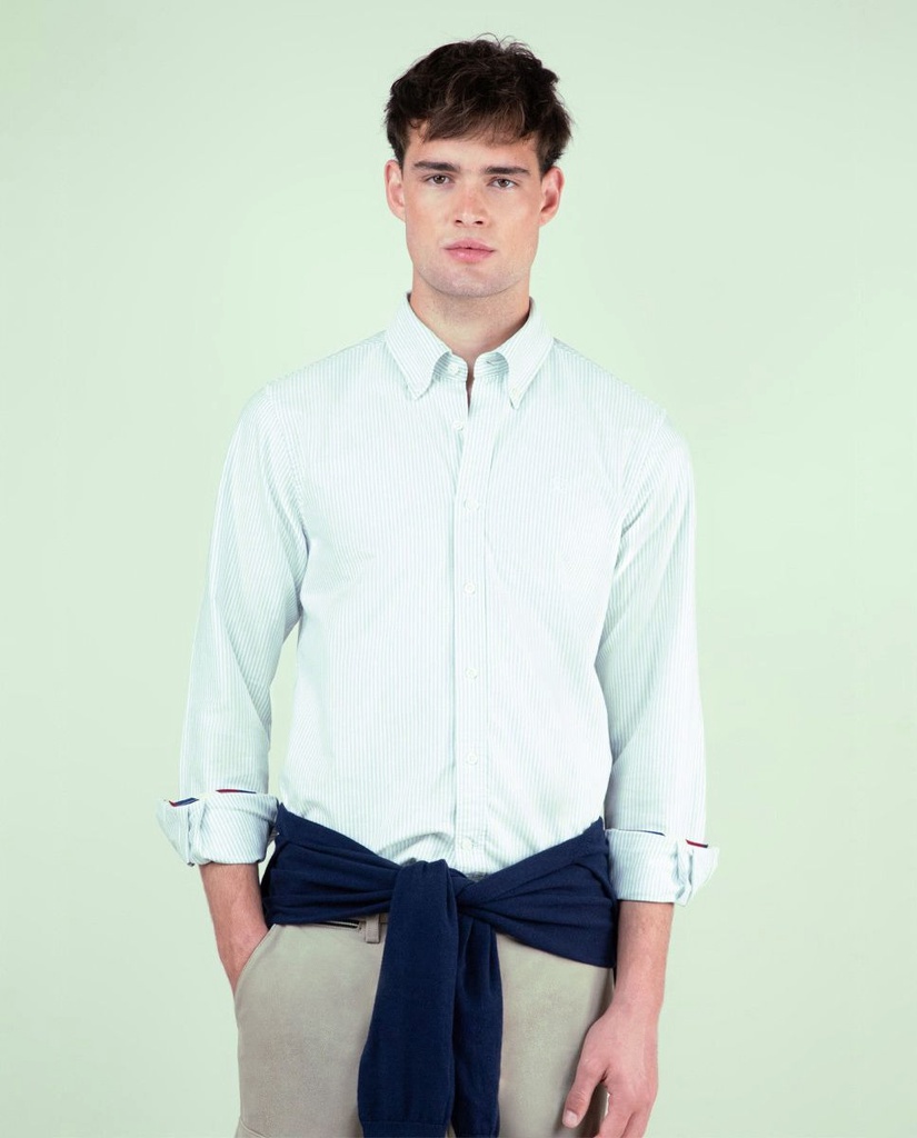 Camisa Oxford Yale Verde - El Ganso