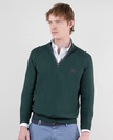 Jersey Cuello Camionero Cremallera Verde - El Ganso