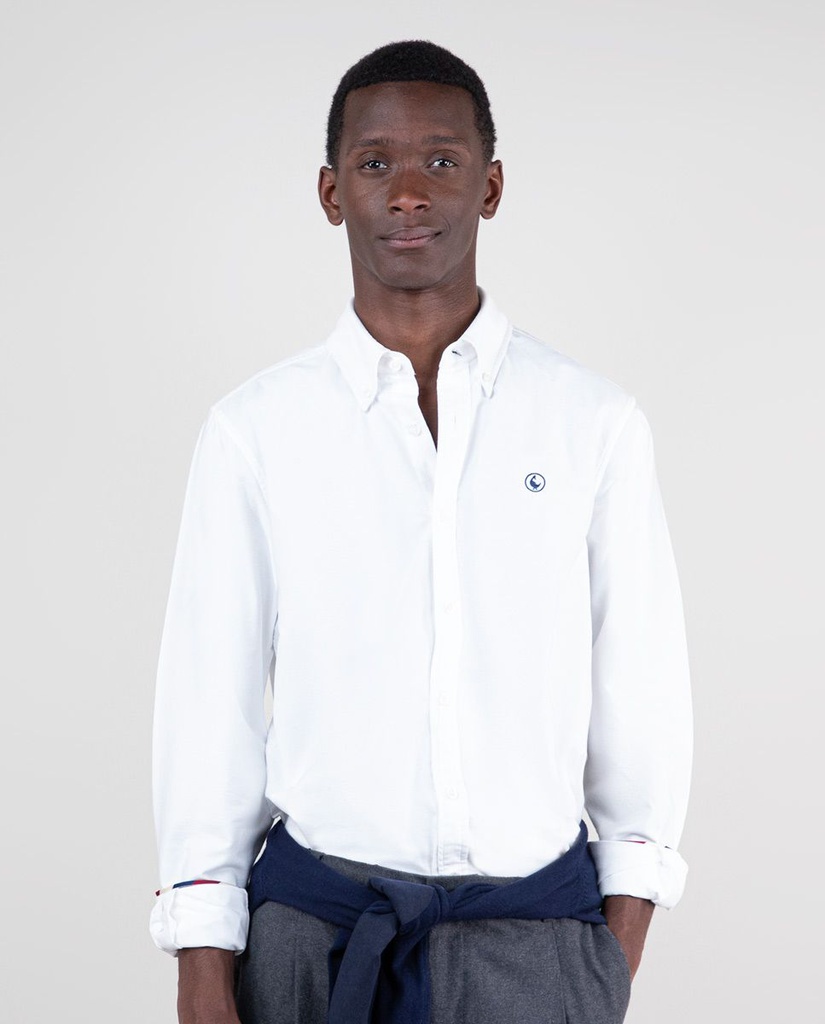 Camisa Oxford Liso Blanco - El Ganso