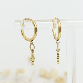 Aritos Charm Serpiente Dorado