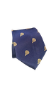 Corbata Azul Marino Raquetas Doradas