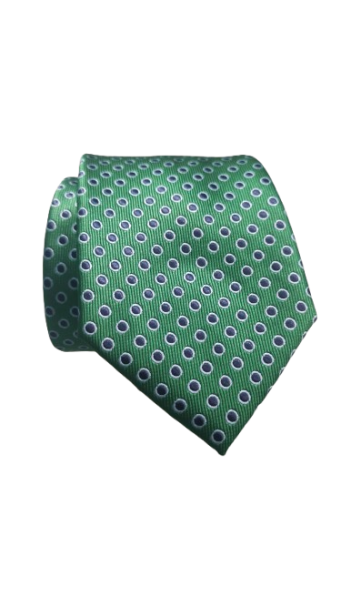 Corbata Verde Lunares Azul Marizo y Celeste