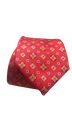 Corbata Roja Mosaico Dorado y Plateado