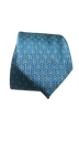 Corbata Azul Laberinto Cuadrados Dorados