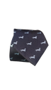 Corbata Azul Marino Perro Salchicha Celeste