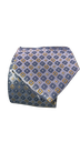 Corbata Azul Mosaico Azul Oscuro y Dorado