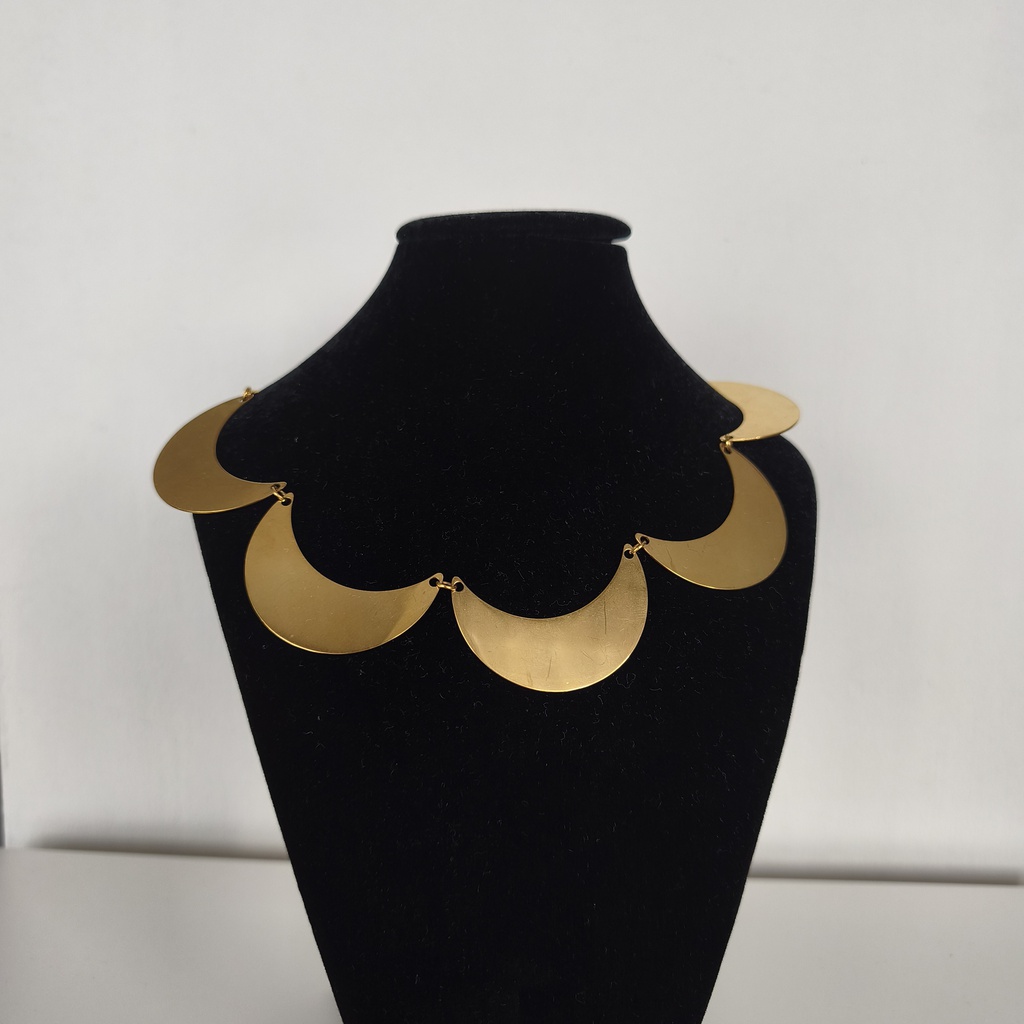 Collar Maxi Media Luna Dorado