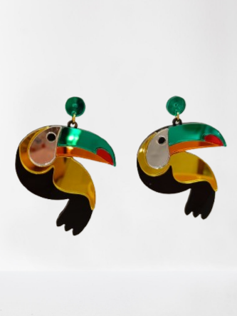 Pendientes Maxi Tucán Metacrilato