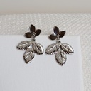 Pendientes Hojas Plateadas