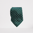 Corbata Verde Rosas Violetas