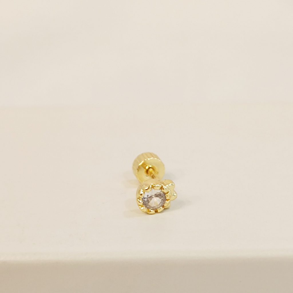 Pendiente Circulo Corona Dorado (Rosca)