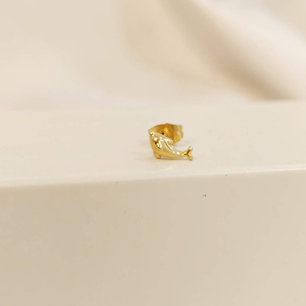 Pendiente Delfín Dorado