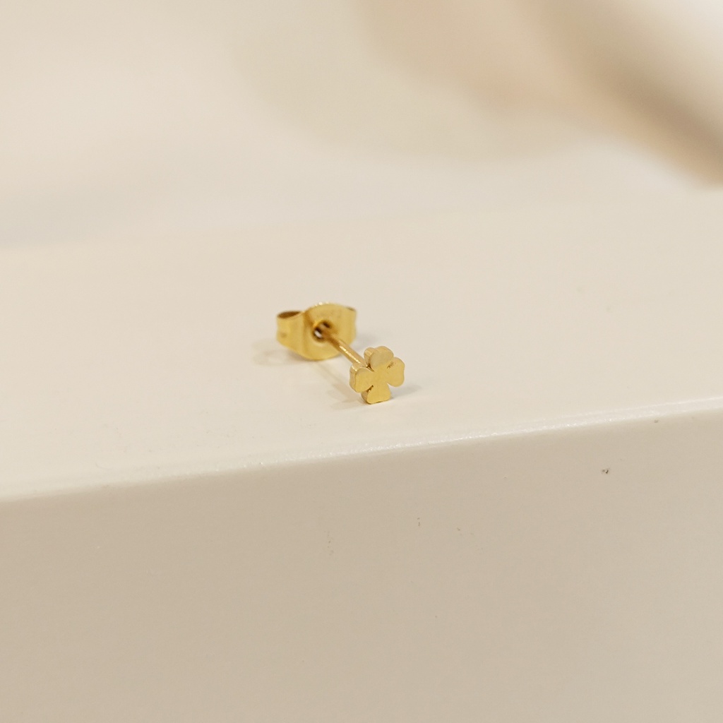 Pendiente Trébol 4 hojas Midi Dorado