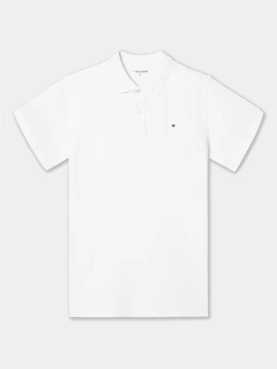 Polo Clásico Liso Blanco - Silbon