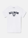 Camiseta Silbon Raqueta Media Blanca - Silbon