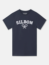 Camiseta Silbon Raqueta Media Azul Marino - Silbon