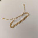 Pulsera Miyuki Blanca y Dorada