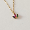Collar Corona Circonitas Colores Dorado