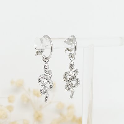 Arito Charm Serpiente Abierto Plateado