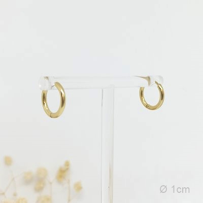 Aros Básicos 1cm Dorado