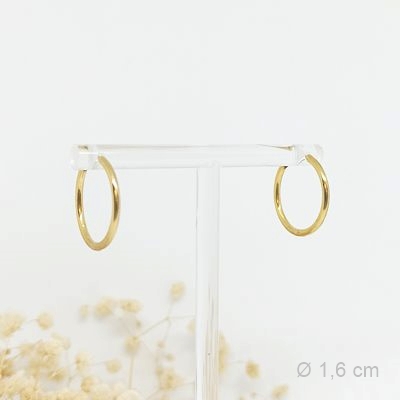 Aros Básicos 1,6cm Dorado