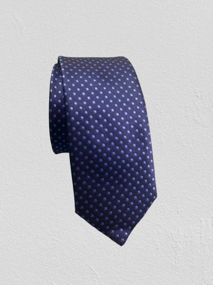 Corbatín azul marino con puntitos azul