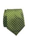 Corbata Verde con motivos geométricos