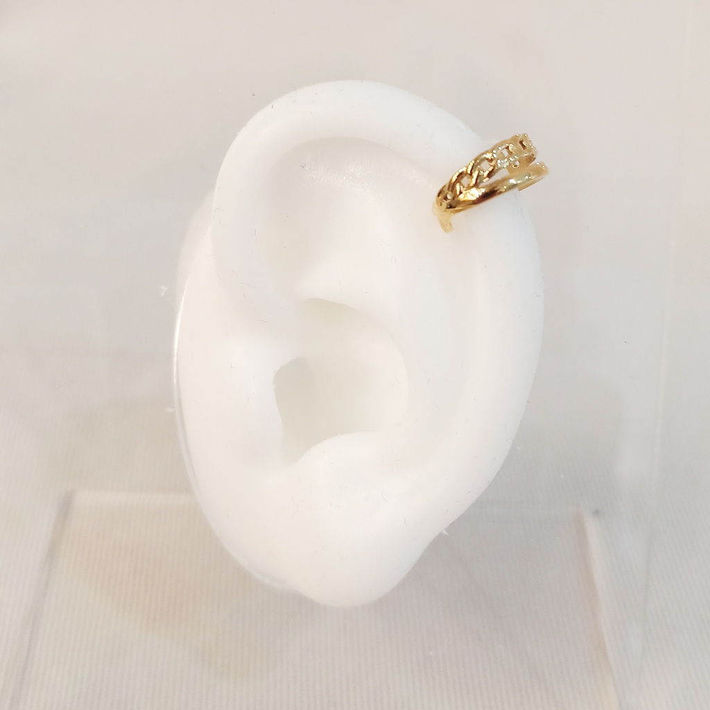 Ear Cuff Doble Cadenita Dorada