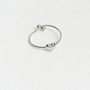 Anillo Fino Corazón Plateado