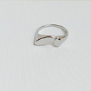 Anillo Óvalo Y Círculo Plateado
