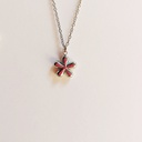 Collar Flor Plateado