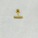 Pendiente Stick Circonitas Dorado (Rosca)