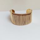 Brazalete Ancho Hilos  Dorado